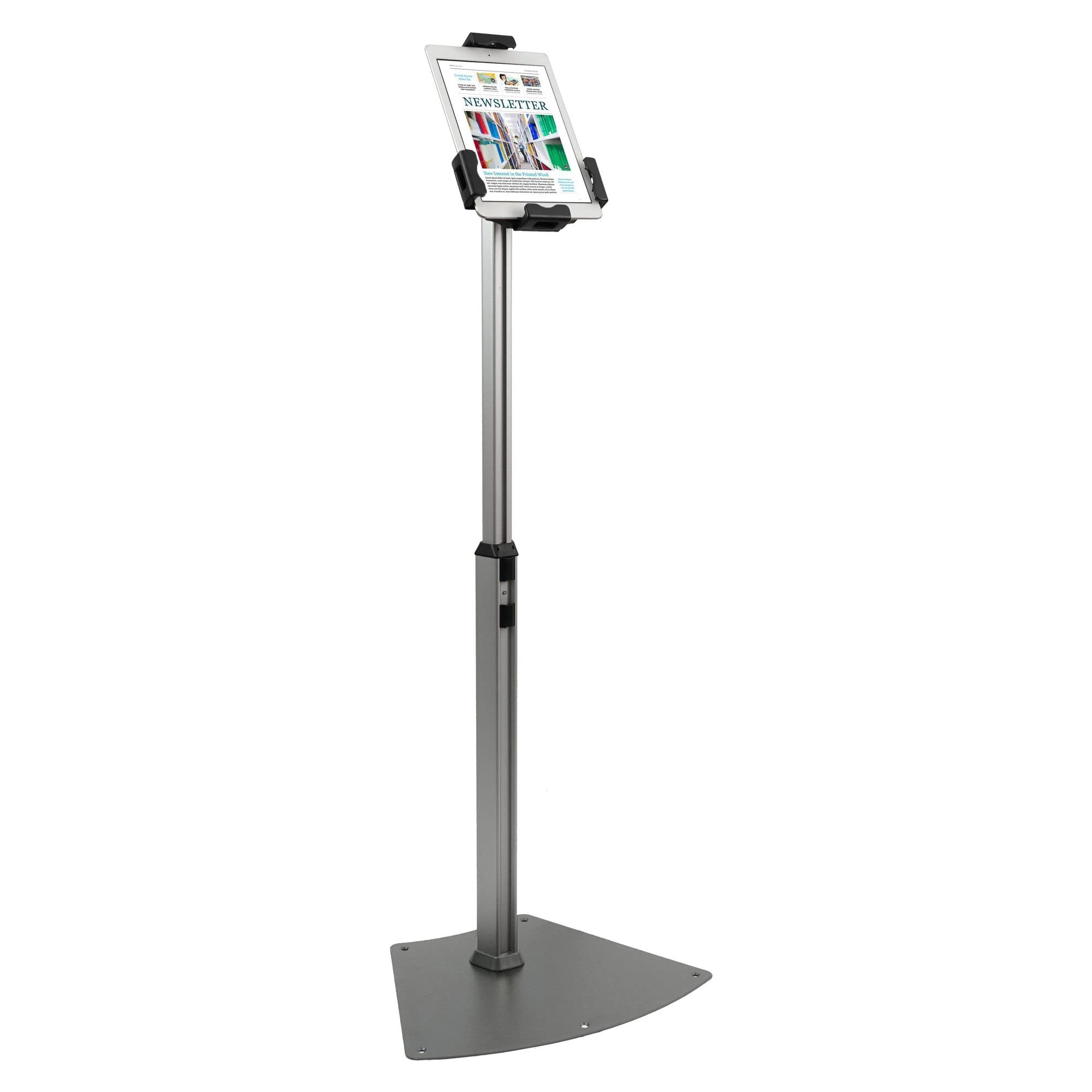 Kantek Tablet Kiosk Stand with Security Locking System - Heavy Duty Floor Mounted Holder for 7.9-10.1 Inch iPads & Android Tablets (TS960) - Perfect for Retail Stores, Restaurants & Public Kiosks
