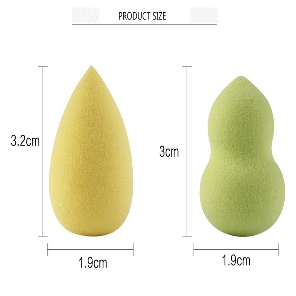 10Pcs Mini Makeup Sponges - Water Drop & Gourd Shaped Powder Puffs for Flawless Foundation & Concealer Application | Soft, Reusable Makeup Blending Sponge Set | Perfect for Travel, Professional Makeup & Everyday Beauty Routine