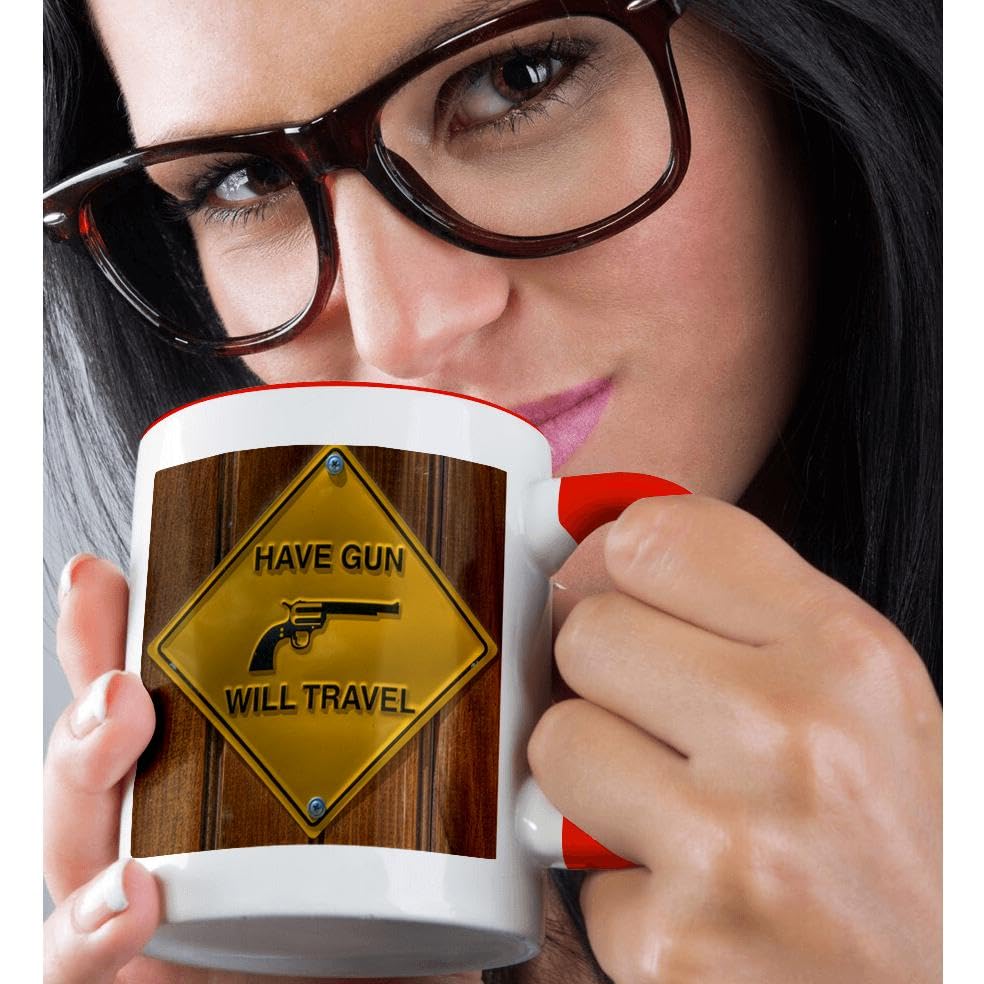 3D Rose 11oz Funny Coffee Mug - Yellow Sign with 