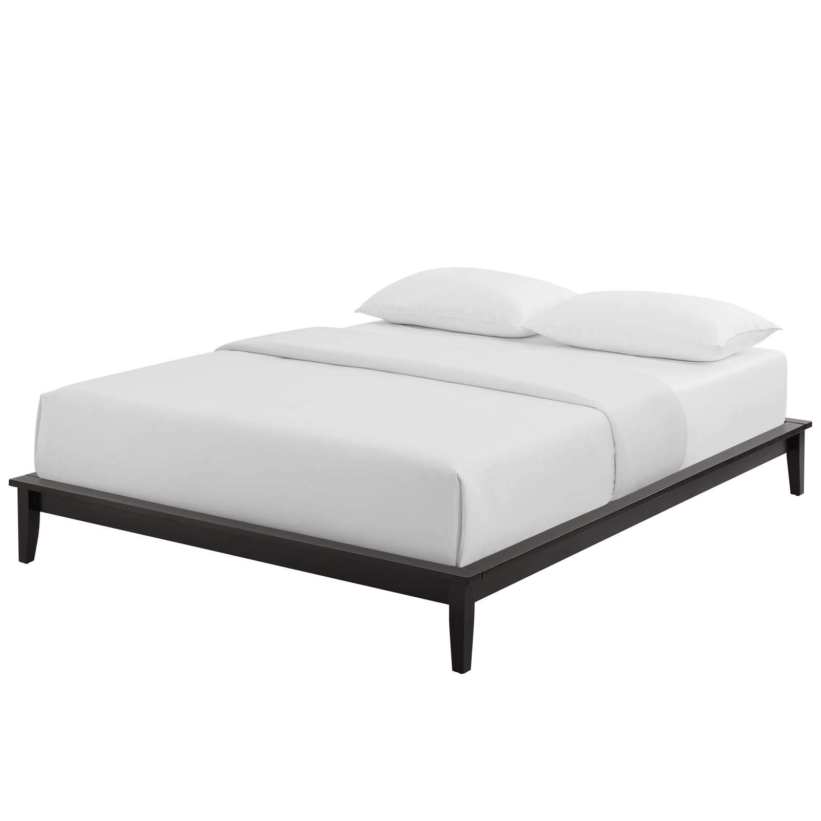 Modern Contemporary Urban Design Wooden Brown Platform Bed Frame for Stylish Bedroom Decor