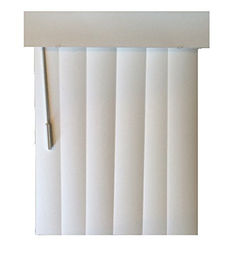 Norman Essential Vertical Blinds 104W x 82L - Silk White Window Coverings for Living Room & Bedroom | Light Filtering & Privacy Solution