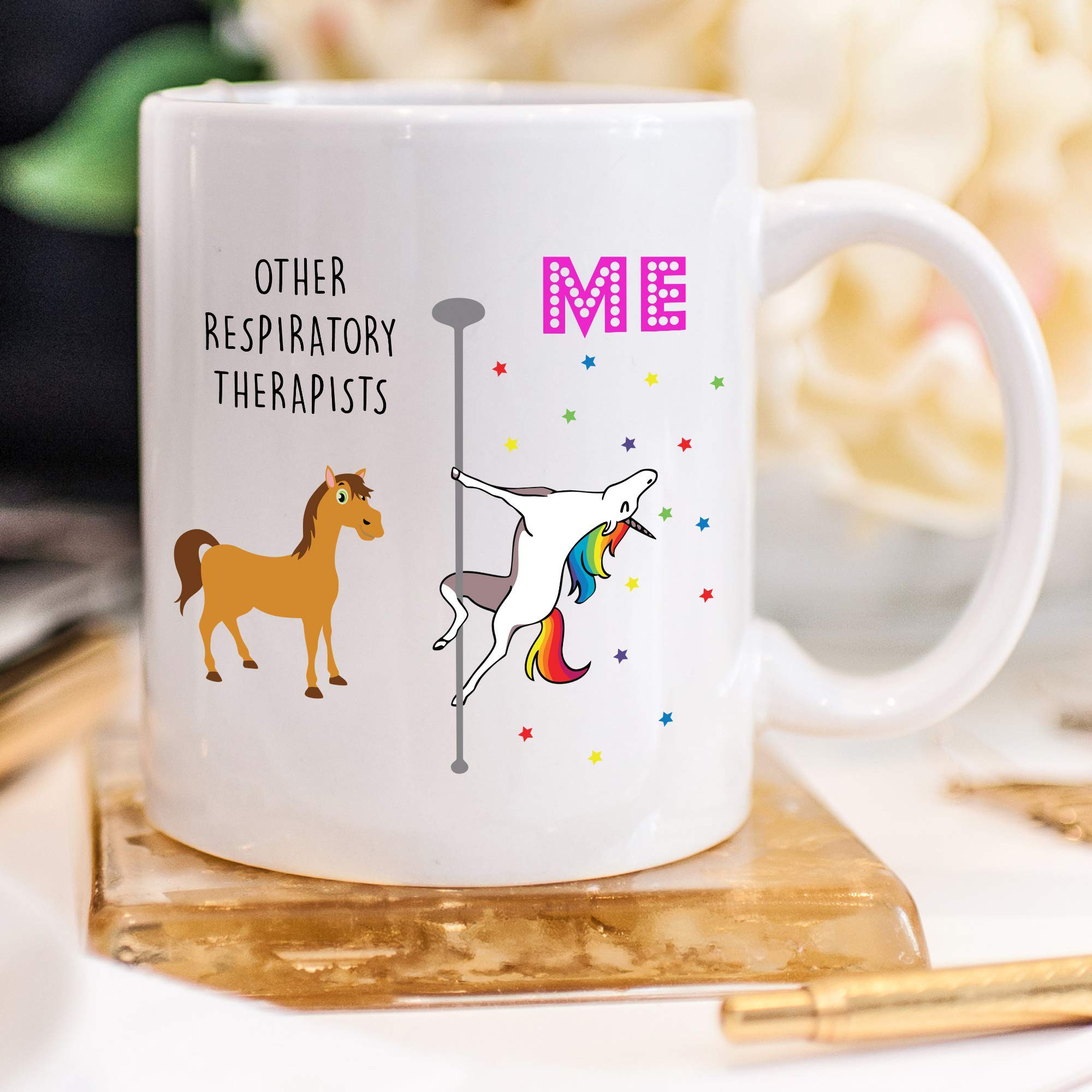 11oz Respiratory Therapist Unicorn Mug - Perfect Graduation Gift for Women in Healthcare - Ideal for Coffee, Tea & Office Use (White)