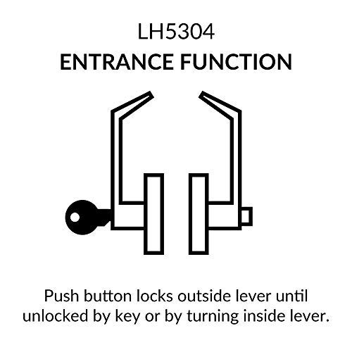 Heavy Duty Lawrence Commercial Lever Door Lock - Grade 2 Keyed Entry Handle with Lock & Key in Oil Rubbed Bronze - Secure Office, Retail & Warehouse Entrances