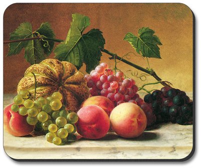 Hetzel Art Plates: Fruit Still Life Mouse Pad - Non-Slip Desk Mat for Computers & Office Use, Perfect for Home & Gaming Setups