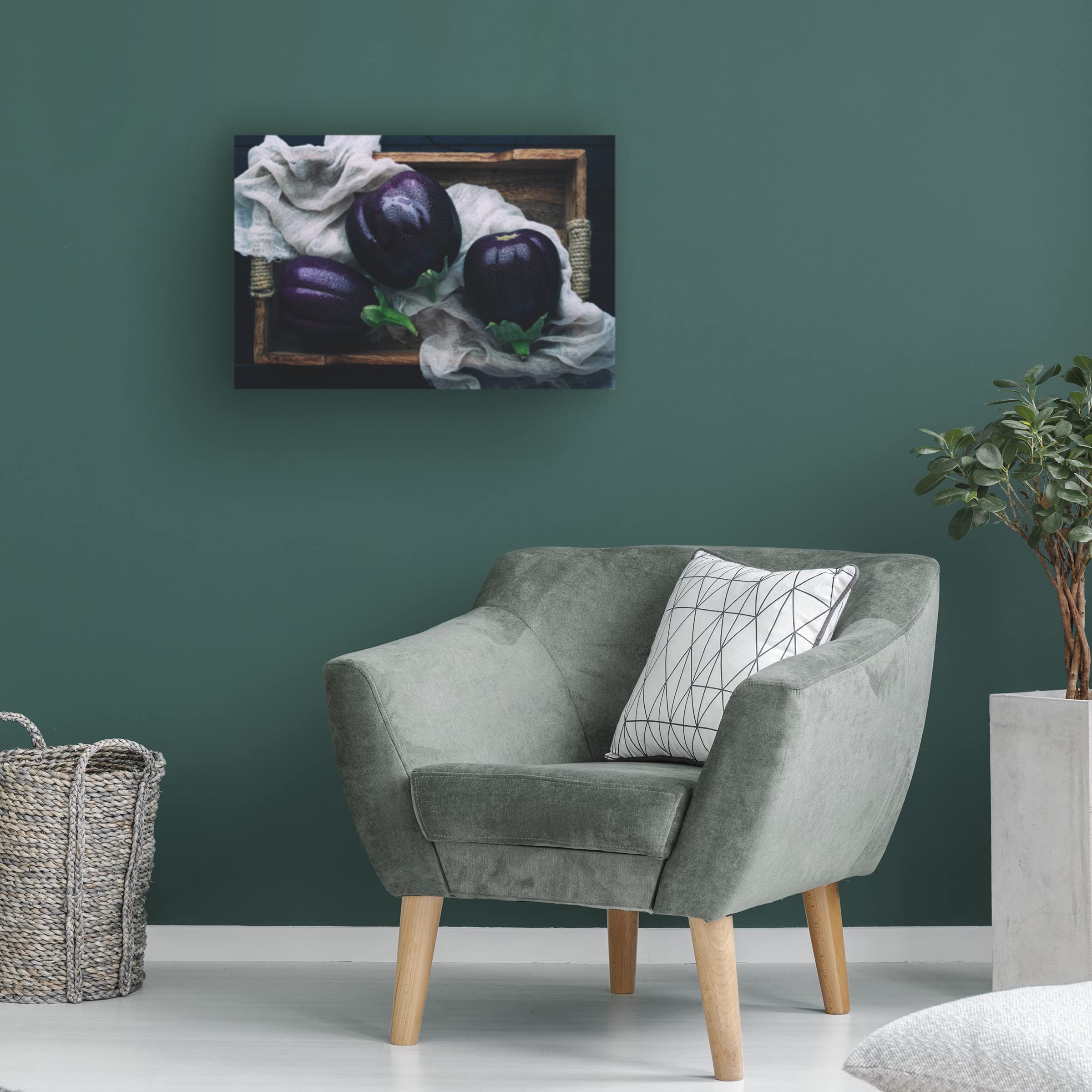 Trademark Fine Art 'Eggplants' Canvas Wall Art Print by Aleksandrova Karina - Modern Home Decor for Living Room, Bedroom & Office