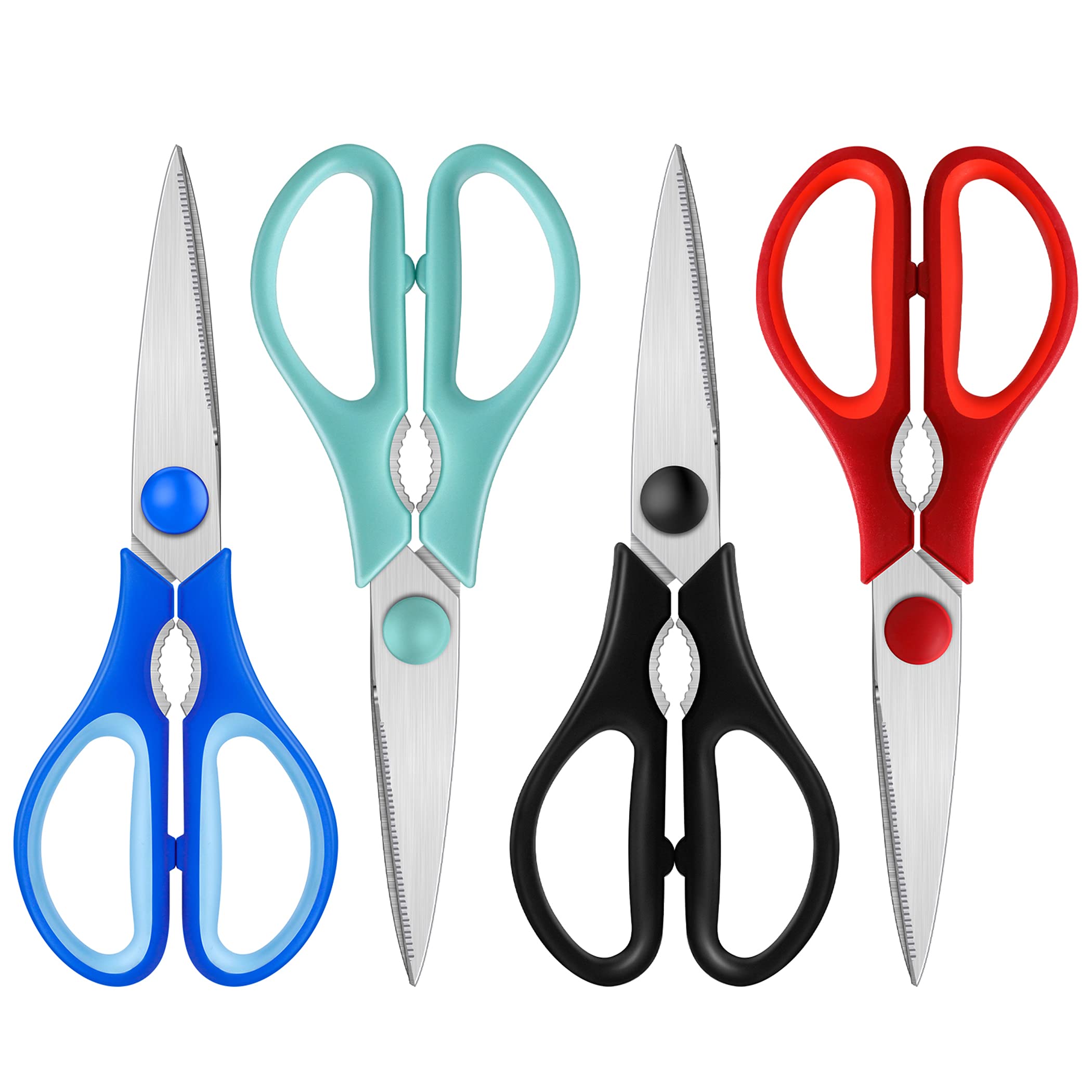 **Heavy Duty Kitchen Shears - Stainless Steel Sharp Cooking Scissors for Poultry, Chicken, Turkey & BBQ - Dishwasher Safe Utility Shears for Kitchen, Home Essentials - Perfect for Cutting Meat, Herbs & Food Prep**