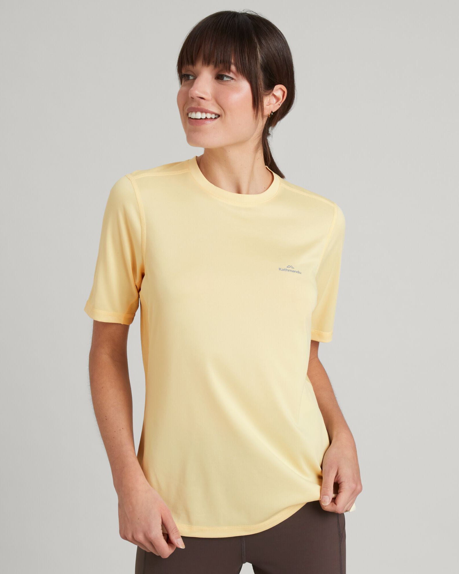 Accion Women's Dri-Motion Short Sleeve Moisture Wicking Active T-Shirt - Breathable Workout Top for Running, Yoga & Gym