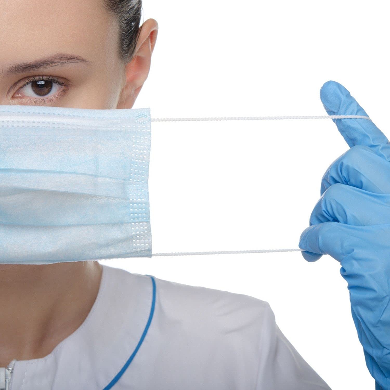 DR.MOXA Disposable Face Masks 100 Pack, 3-Ply Protection with >95% PFE - Comfortable & Breathable for Daily Use, Work, Travel, and Public Safety