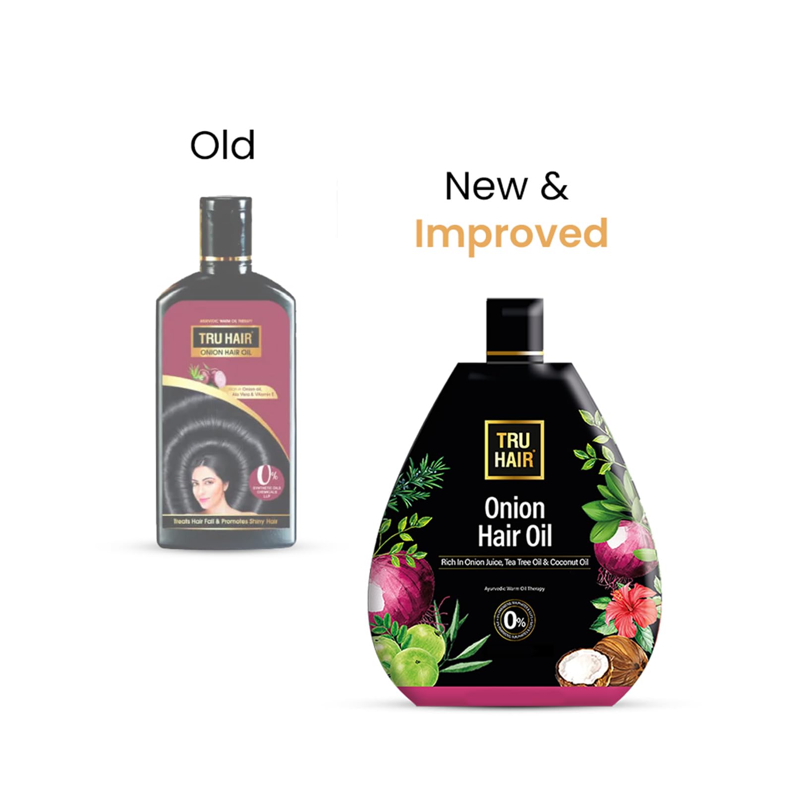 Tru Hair Onion Hair Oil Refill Pack - 150ml | Natural Hair Growth Treatment for Thinning Hair & Scalp Care | Perfect for Daily Use, Hair Loss Prevention & Healthy Hair Maintenance