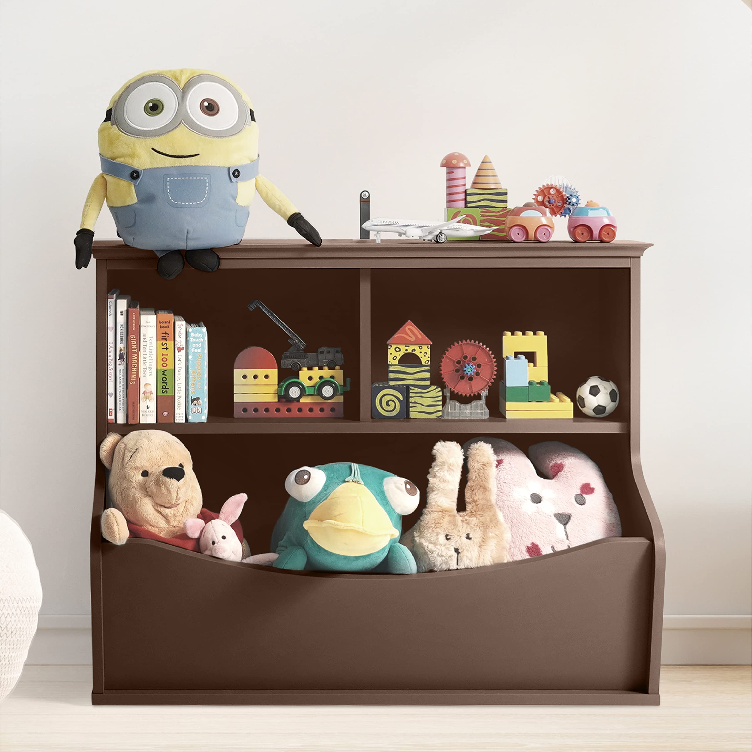 CAPHAUS Kids' Toy Storage Organizer - Multifunctional Open Shelf for Books & Toys, Nursery & Playroom Organizer, Closet Storage Solution - Perfect for Home Organization & Child's Room Decor