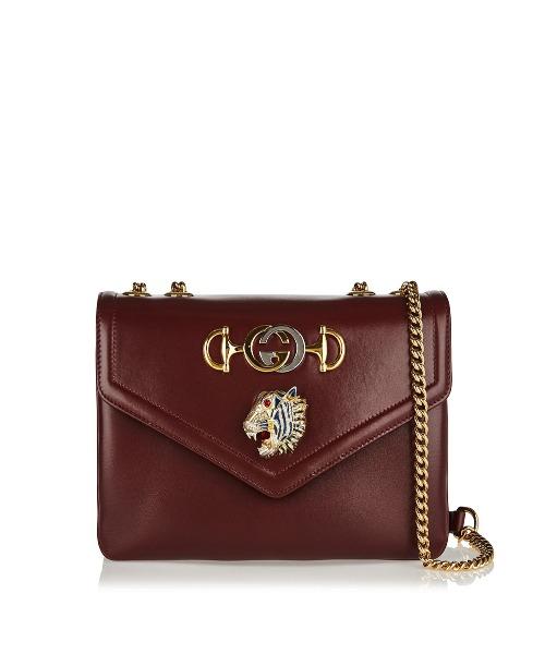 Gucci Rajah Medium Shoulder Bag for Women - Genuine Leather Crossbody Purse with Tiger Head Emblem, Brown Luxury Handbag - Perfect for Work, Travel & Evening Events