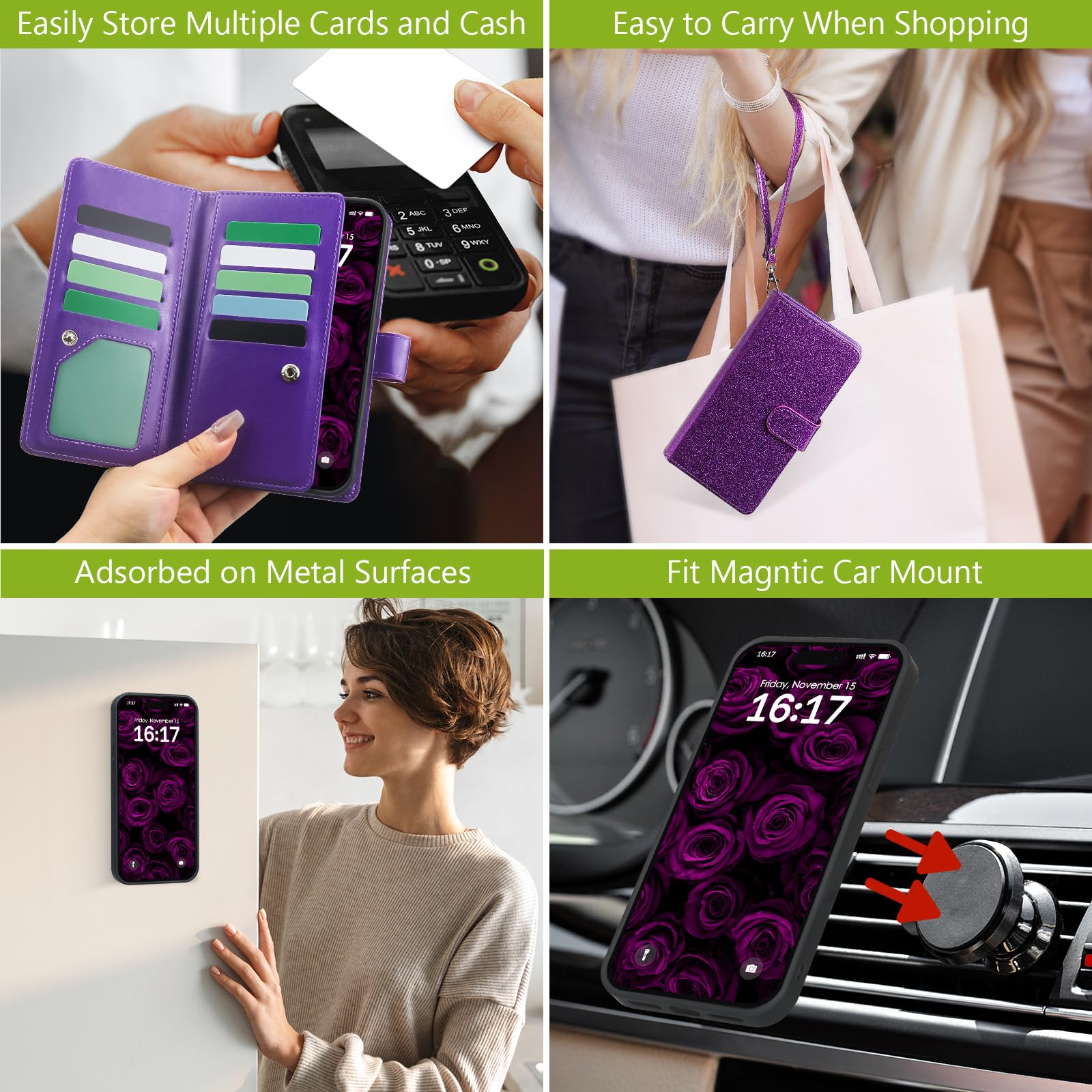 Magnetic Detachable Wallet Case for iPhone 13 Pro Max (6.7