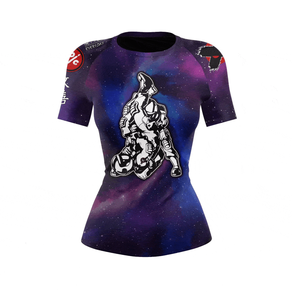 Astro Women's BJJ Rash Guard - Long Sleeve Compression Shirt for Brazilian Jiu Jitsu, MMA & Grappling - Moisture Wicking & UV Protection for Training & Competition