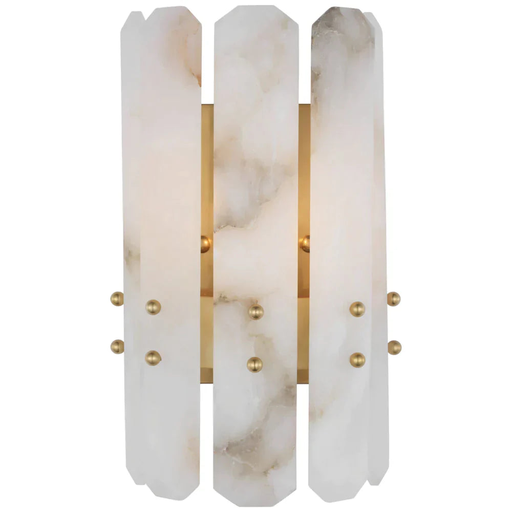 Claire Bonnington Alabaster Wall Sconce Light Fixture - Handcrafted Vintage Style Sconce for Bedroom, Living Room & Hallway Lighting Decor