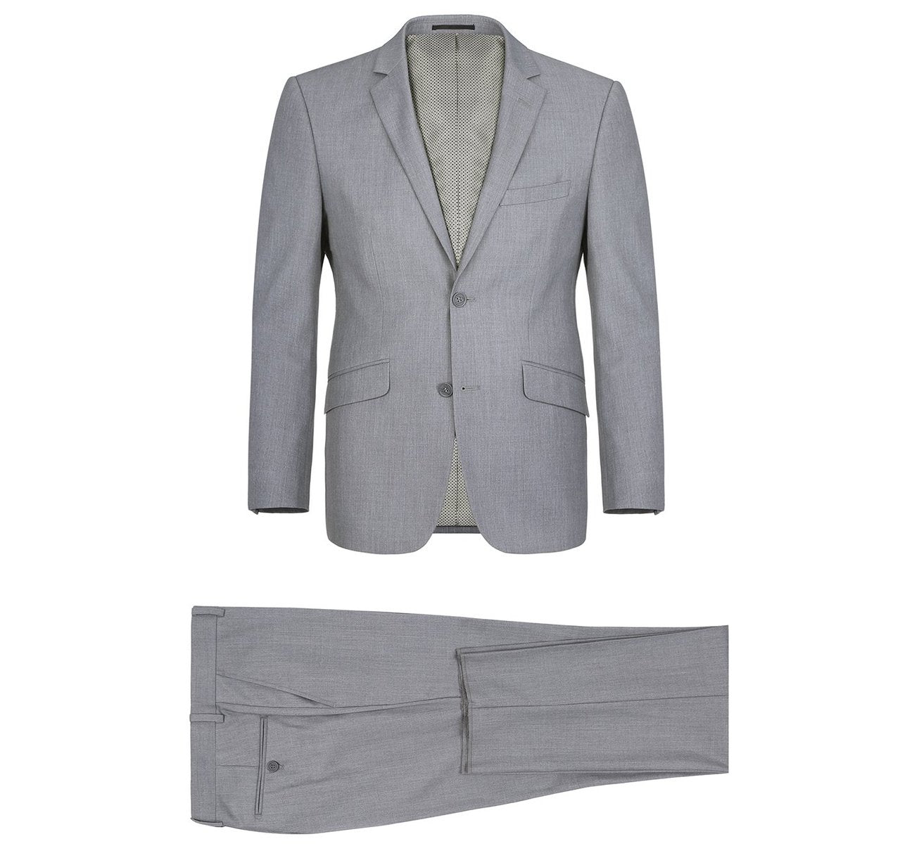 Alessandro Vitello by Renoir Slim Fit Solid Notch Lapel 2 Piece Suit 2110 | Men's Formal Business Attire | Perfect for Weddings, Office Wear & Special Occasions