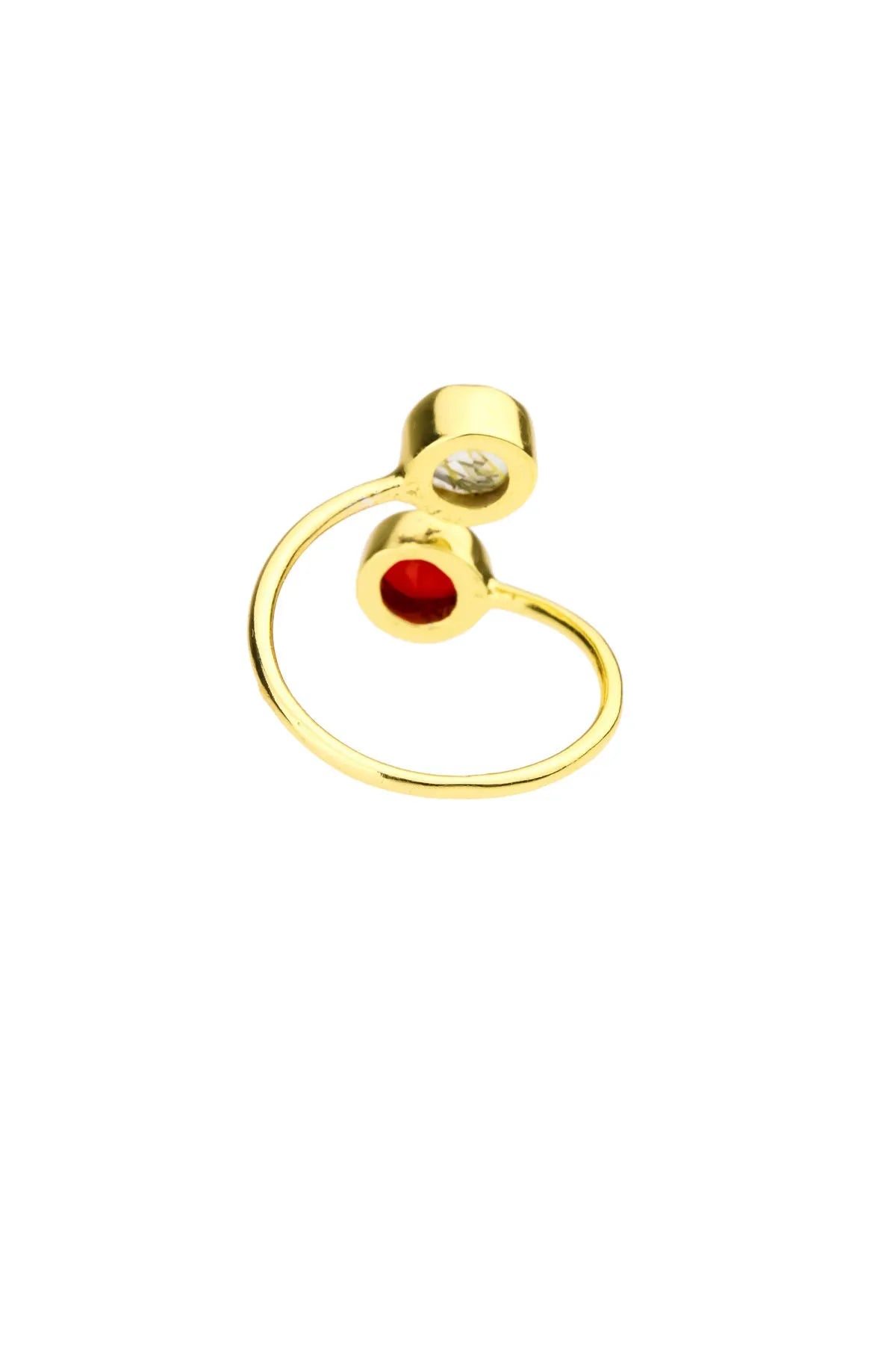 Exquisite Double Gemstone Ring for Women - Elegant Stackable Birthstone Jewelry - Perfect for Anniversaries, Gifts & Everyday Wear
