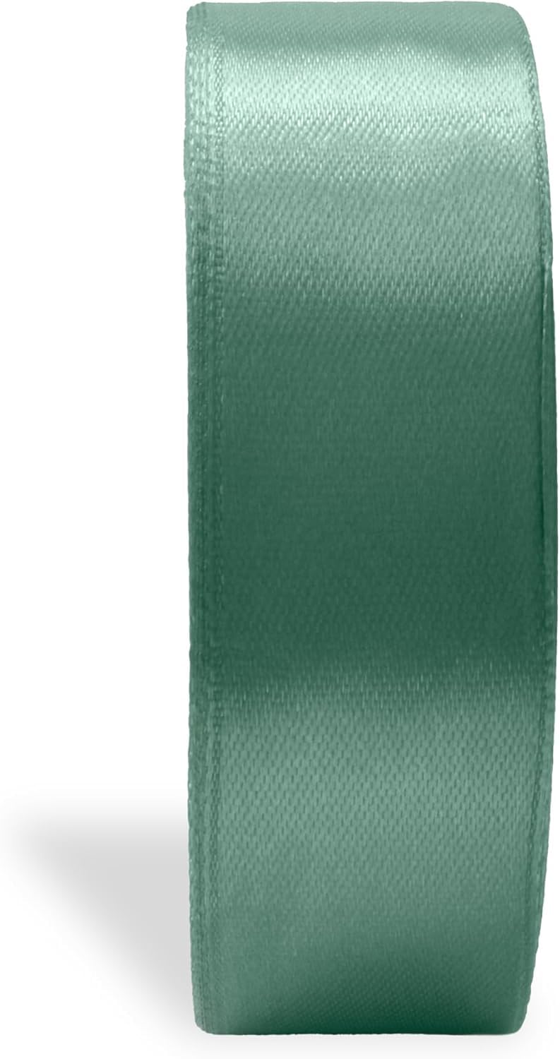 1 Inch Fern Green Satin Ribbon Roll - 25 Yards Solid Ribbon for Gift Wrapping, DIY Crafts, Wedding Decorations & Party Favors