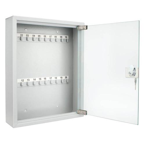 Barska CB12952 20-Key Secure Lock Box with Glass Door - Ideal for Home, Office, and Hotel Key Storage & Organization