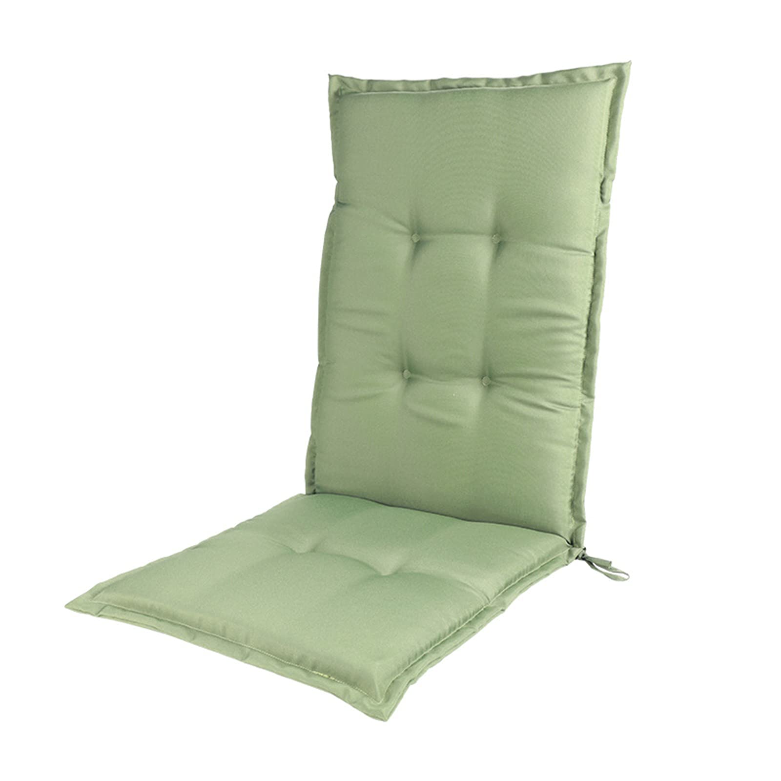 Premium High Back Garden Chair Cushion - Outdoor Thin Handmade Cotton Seat Cushion with Decorative Laces - Comfortable Patio Relaxer for Lawn, Deck & Balcony (Green, 120x50x5cm) - Perfect for Summer Lounging, Reading & Outdoor Dining