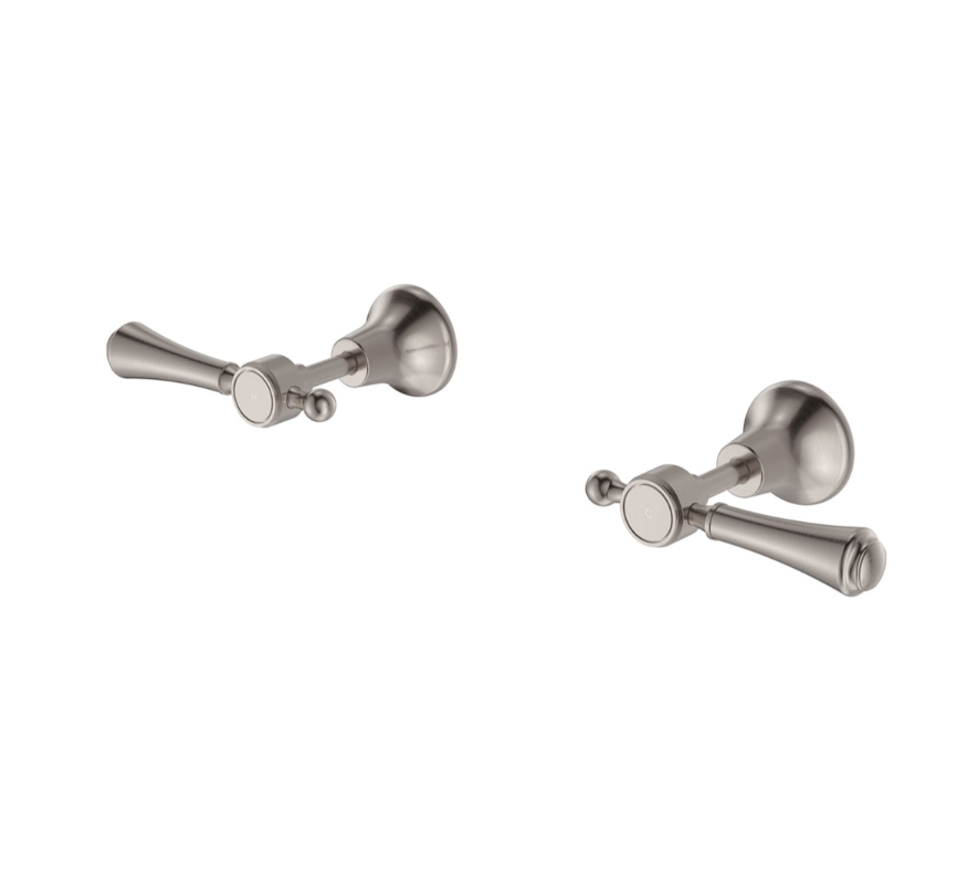 Fienza 339104NN Lillian Wall Top Assemblies in Brushed Nickel Finish - Perfect for Bathroom, Kitchen, and Commercial Spaces
