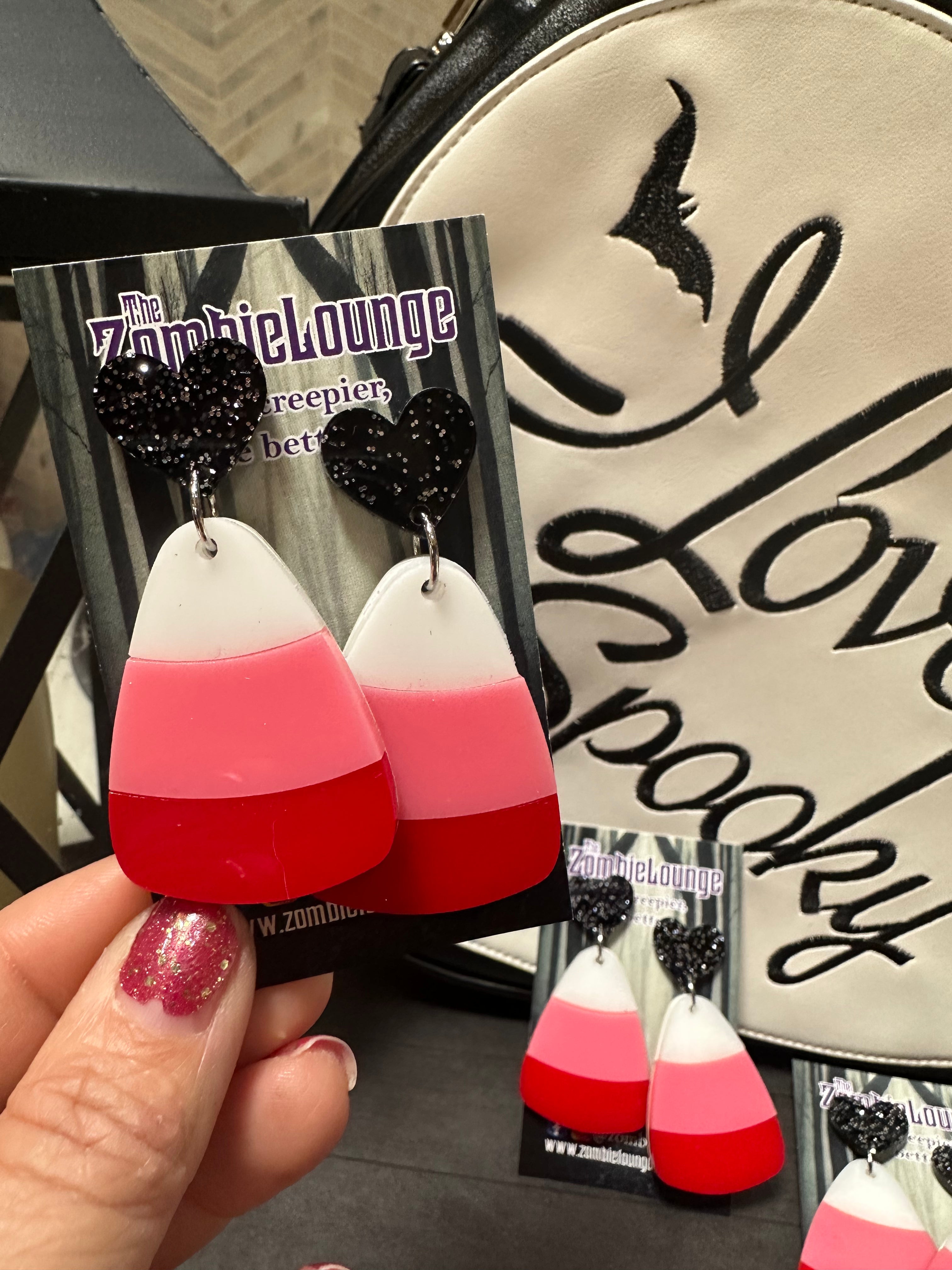 Valentine's Day Candy Corn Earrings - Sweet & Festive Dangle Earrings for Women - Perfect for Valentine's Gifts, Parties & Holiday Outfits