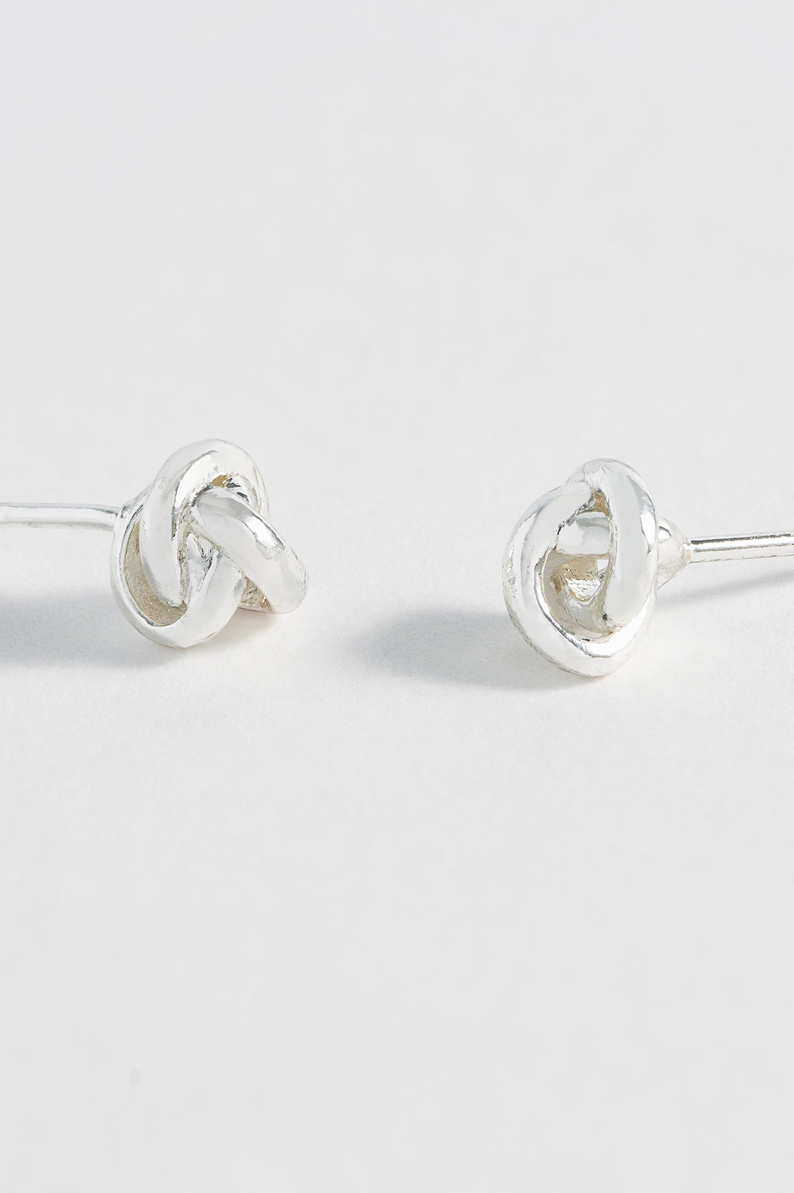 Knot Stud Earrings EBE5597S - Stylish Silver-Tone Knot Design for Women | Perfect for Parties, Weddings, and Everyday Wear