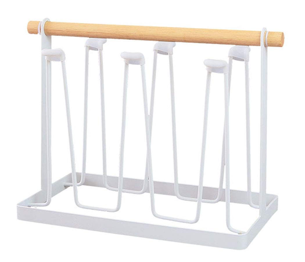 Nordic Style Mug Holder - White Coffee Cup Storage Rack for Kitchen Countertop, Office Desk & Dorm Room Organization