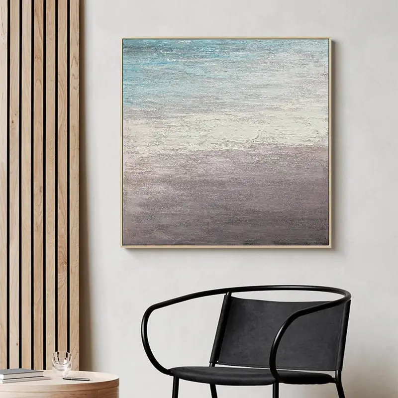 Ocean and Sky Painting #OS 007 - Handmade Canvas Wall Art for Home & Office Decor - Perfect for Living Room, Bedroom or Gift