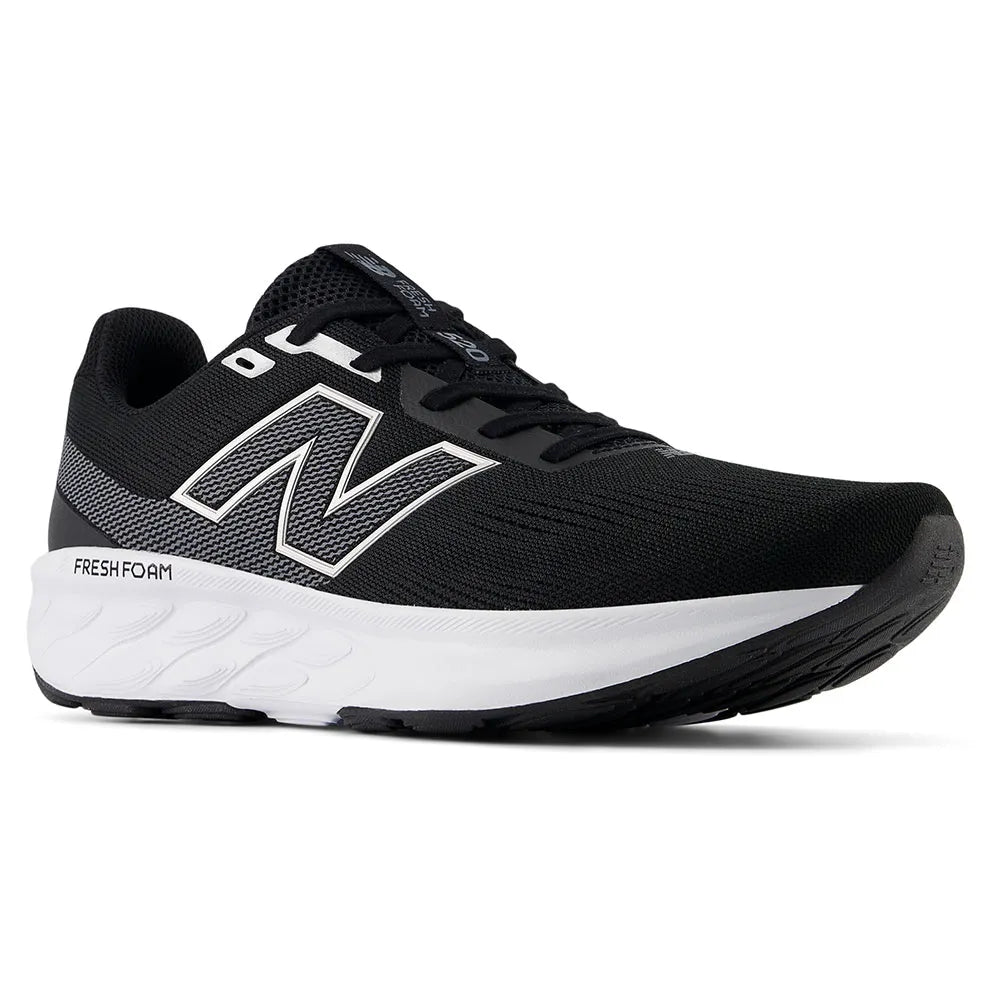 New Balance Men's 520 V9 Black/White Running Shoes - Wide Width 2E - Lightweight Cushioned Sneakers for Jogging, Gym Workouts & Everyday Comfort