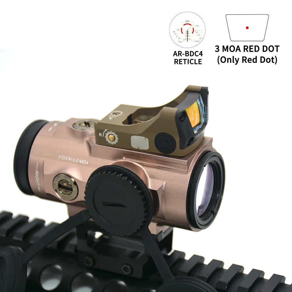 Tactical Airsoft Scope - Red Dot Sight HD GEN II 5X PRISM Scope for AR Rifles with BDC4 5.56 Reticle | Fully Multi-Coated FMC Lens | RGW G Optics M1 | Perfect for Airsoft Battles, Hunting & Tactical Training