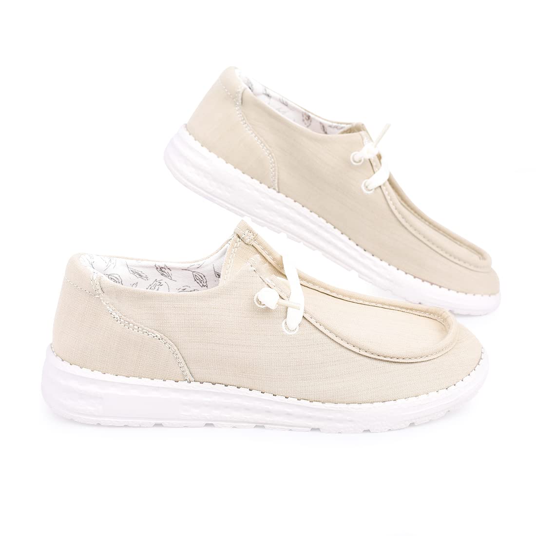 BENEKER Women's Slip-On Loafers - Comfortable Casual Canvas Boat Shoes for Walking | Breathable Low Top Sneakers for Everyday Wear, Office & Travel
