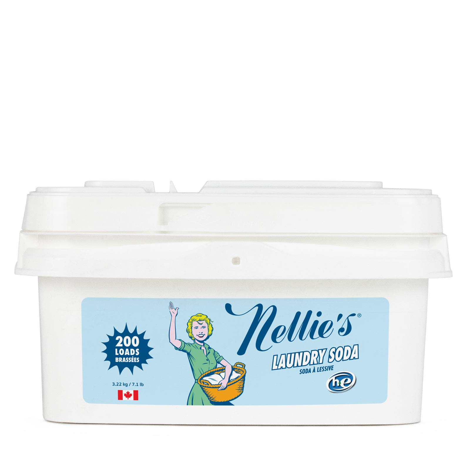 Nellie's Laundry Soda - Eco-Friendly Laundry Detergent Powder for 200 Loads | Perfect for HE & Standard Washers, Ideal for Families & Sensitive Skin