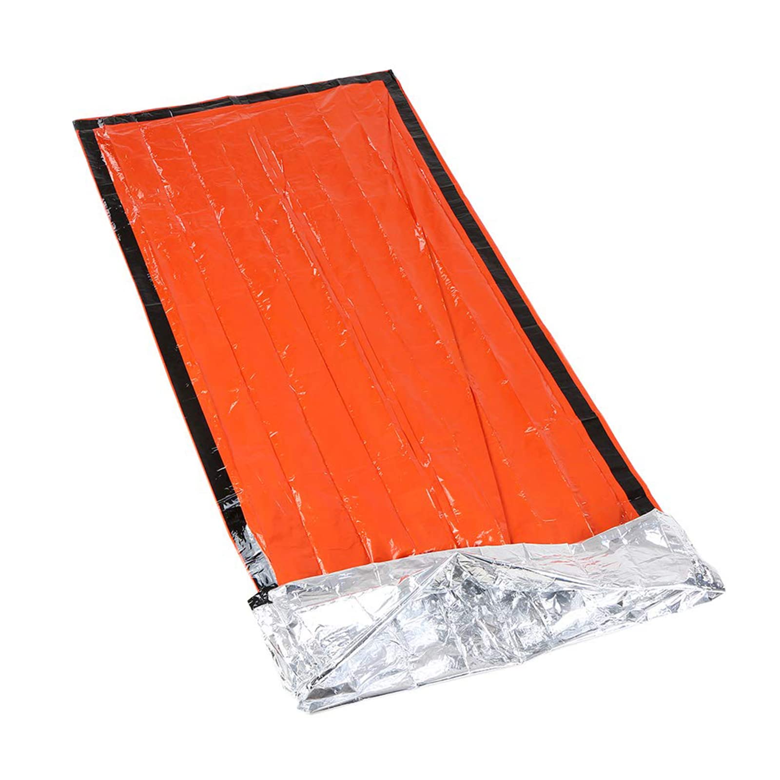 WOERD Waterproof Lightweight Sleeping Bag for Camping, Hiking & Survival - Portable Emergency Bivy Sack with Drawstring (213x91cm, Orange) - Perfect for Backpacking, Outdoor Adventures & Emergency Preparedness
