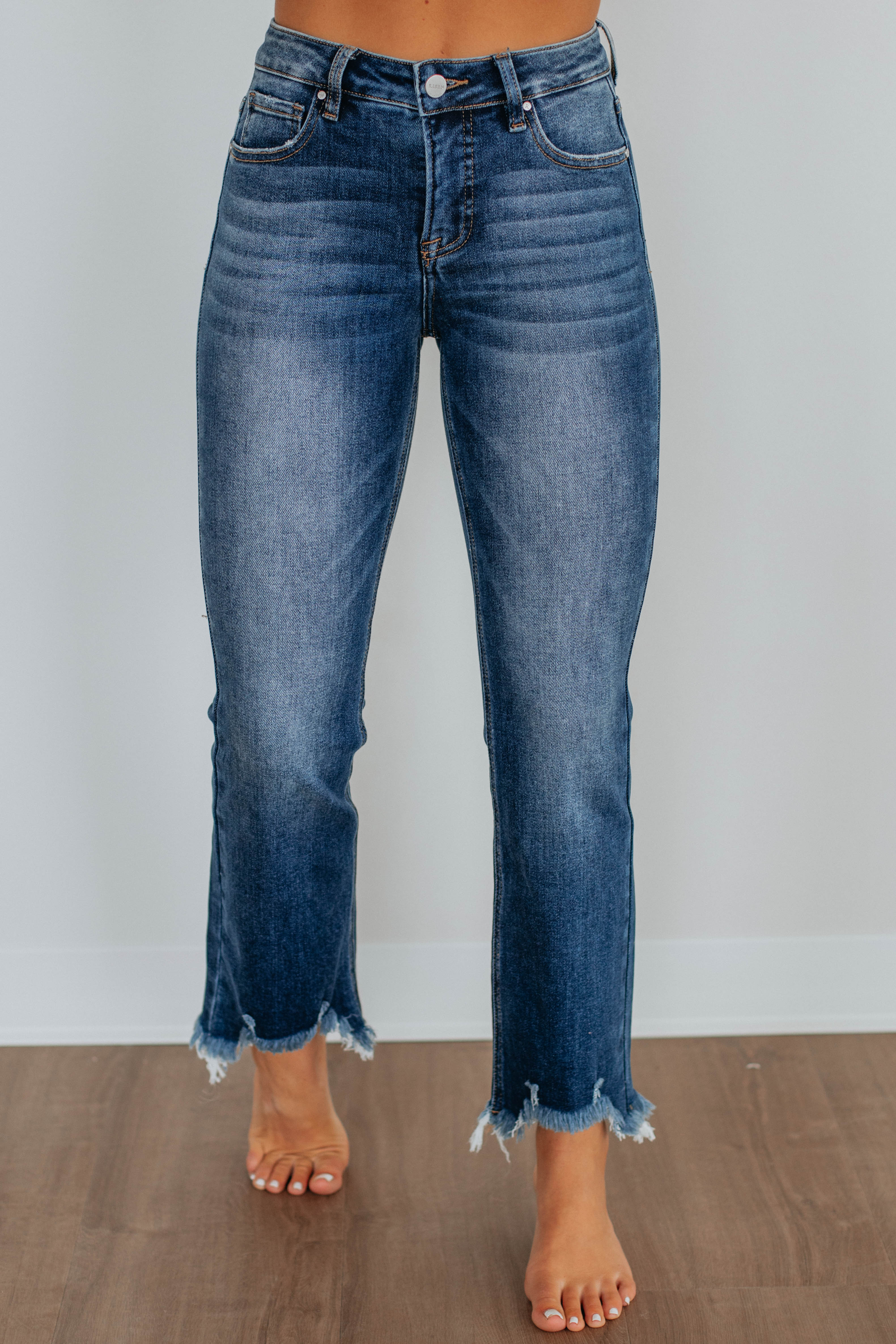 Neona Risen Jeans - Dark Wash Denim Pants for Women | High Waist Slim Fit Stretch Jeans | Perfect for Casual Wear, Office & Night Out