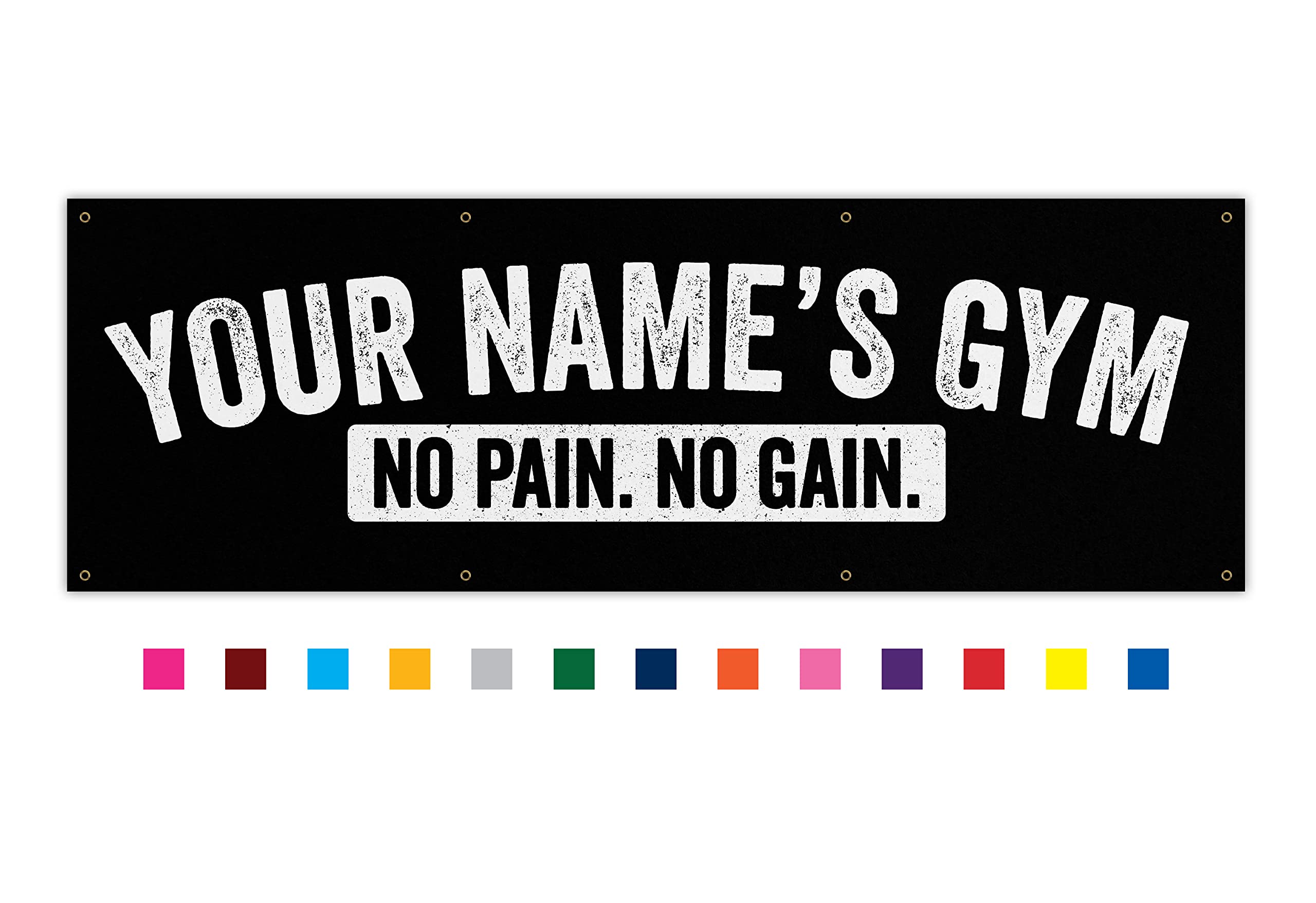 Custom Personalized Name Banner - Motivational Vinyl Wall Decal for Home Gym, Garage Workout & Fitness Room - 108 x 36 Inches - Perfect for Workout Motivation & Sports Decor