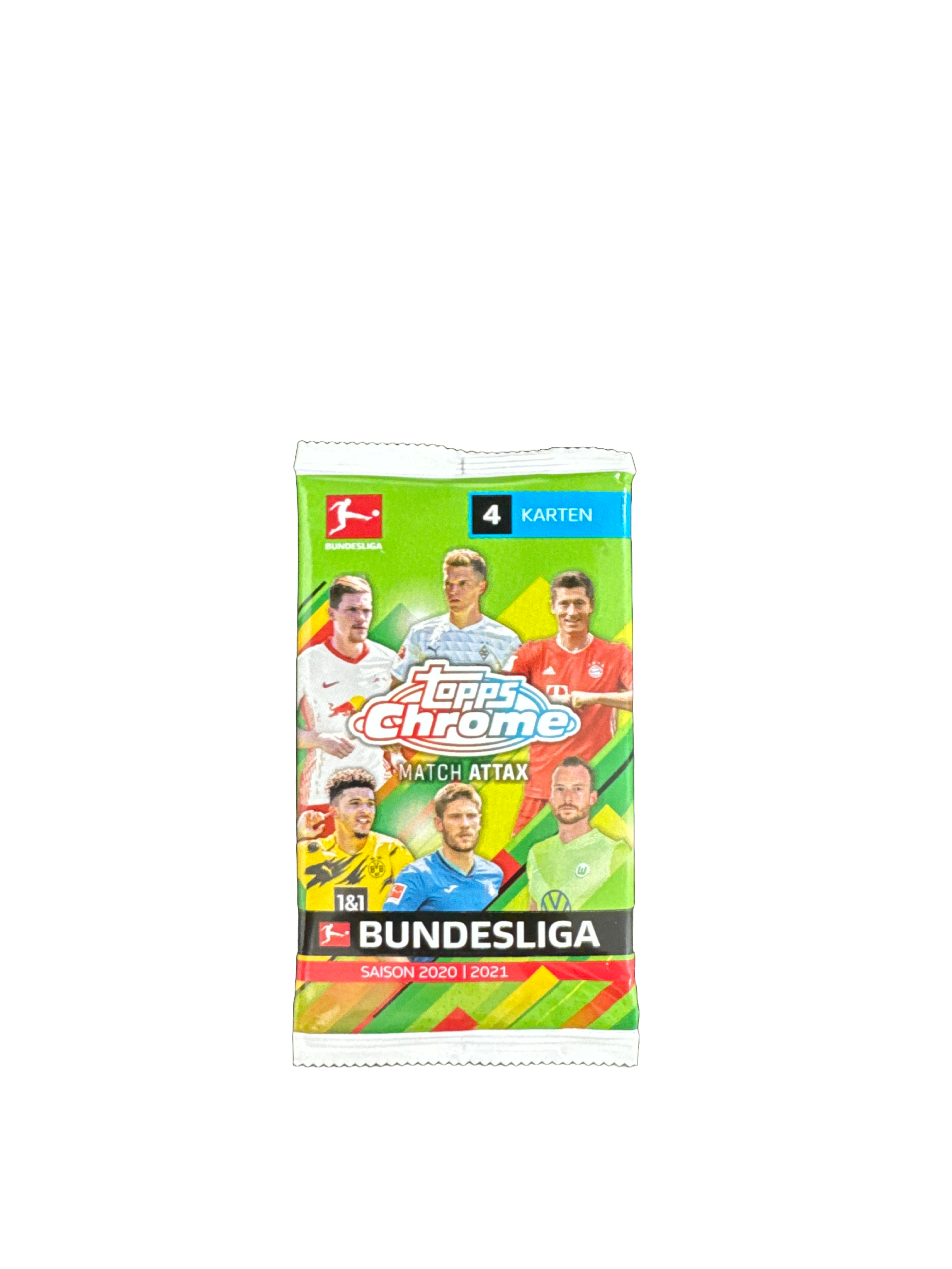 Topps Chrome Match Attax Bundesliga 2020-21 Soccer Trading Cards Single Pack - Collectible Football Player Cards for Fans & Collectors | Perfect for Trading, Gifts, and Display