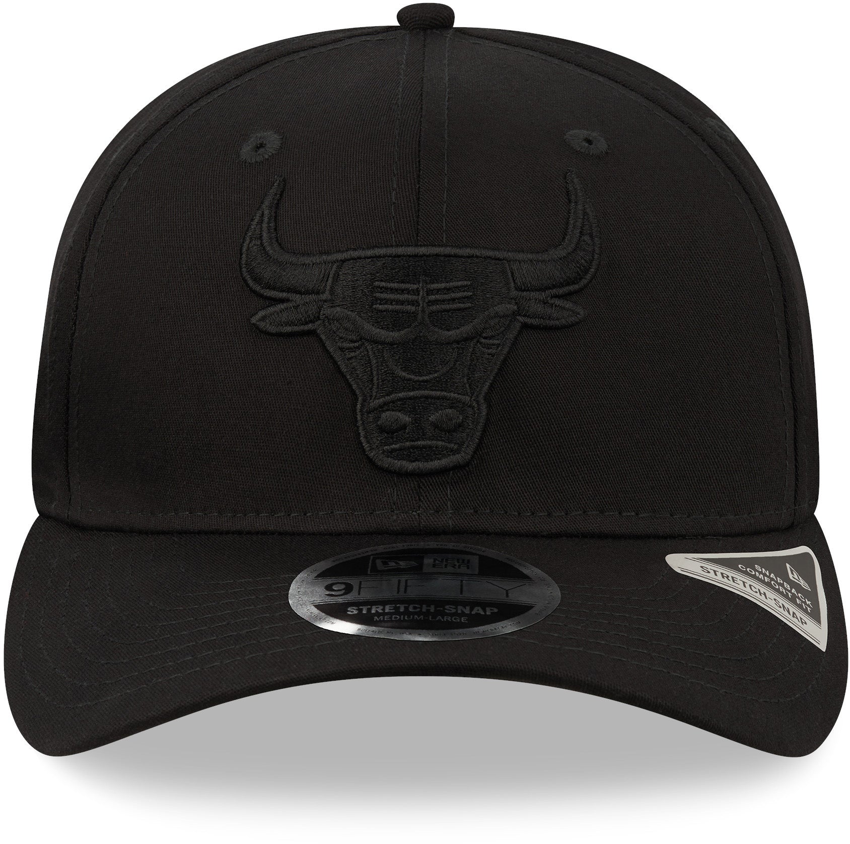 Chicago Bulls New Era 950 Tonal Black Stretch Snapback Cap - Official NBA Adjustable Hat for Men & Women - Perfect for Basketball Games, Streetwear Fashion & Sports Fans