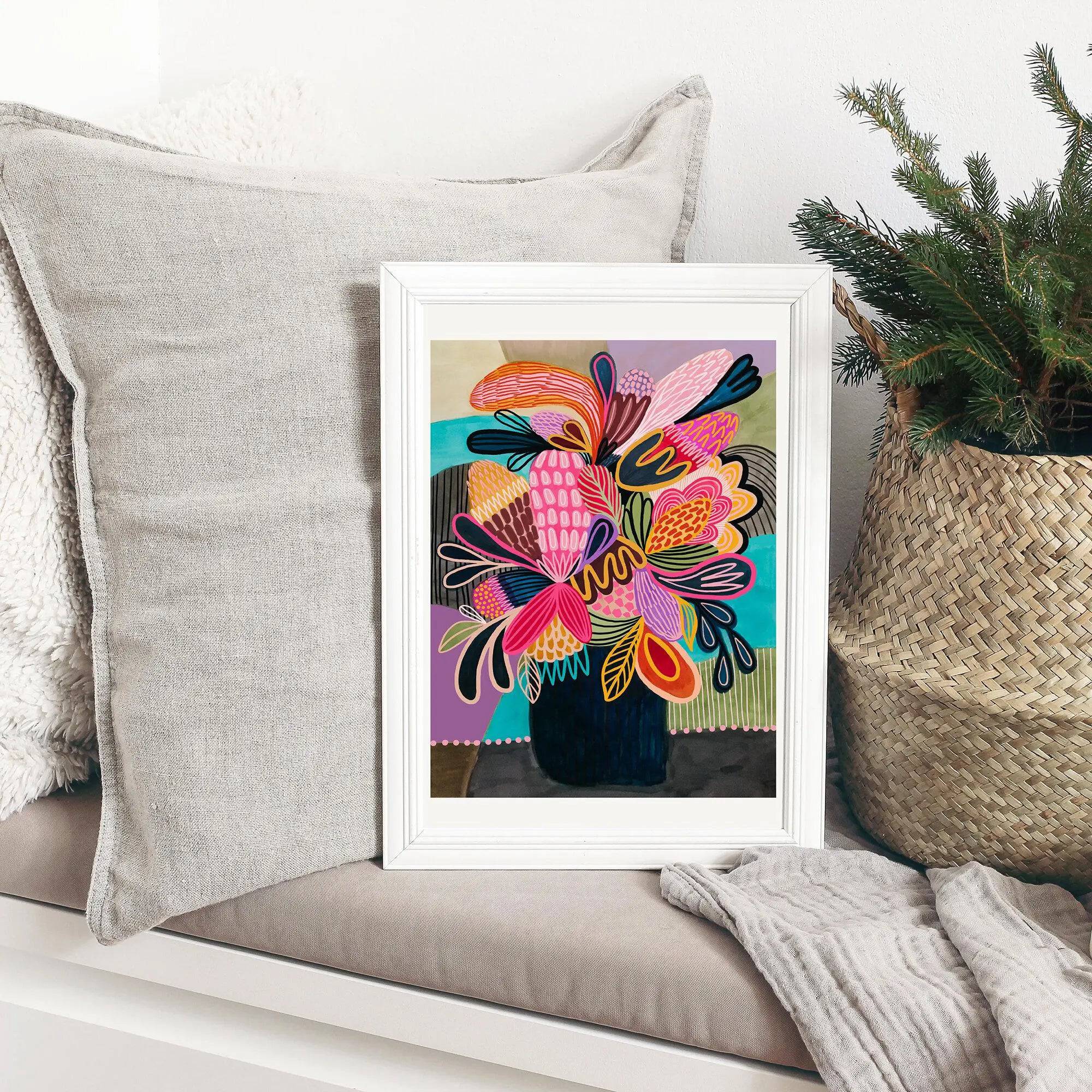 Vibrant Colour Pop Modern Wall Art Print - Contemporary Home Decor for Living Room, Bedroom & Office