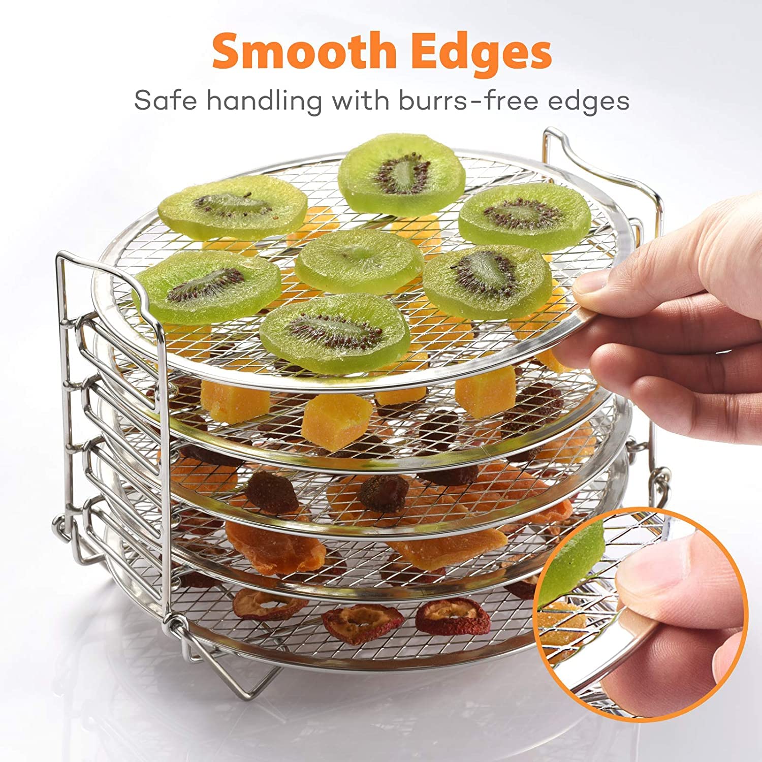 Goldlion Dehydrator Rack for Instant Pot 6 Quart | Stainless Steel Air Fryer Accessory | Perfect for Drying Fruits, Vegetables & Herbs | Compatible with Crisp Lid