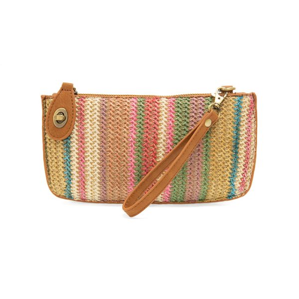 Stylish Solid Straw Mini Wristlet Crossbody Bag - Perfect for Summer Outings, Beach Trips & Casual Everyday Use