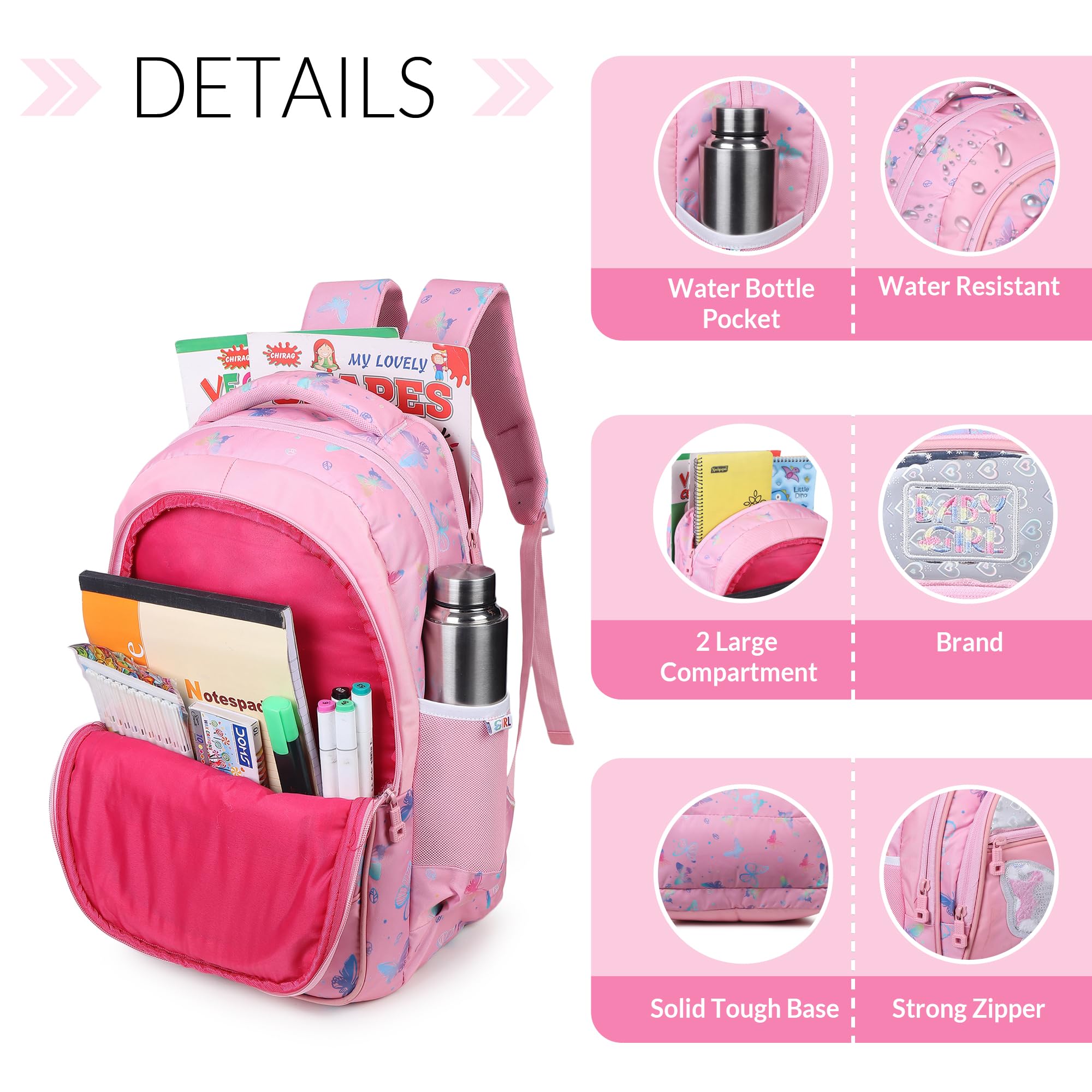 Stylish Kids Backpack for School & Travel - Waterproof Laptop Bag