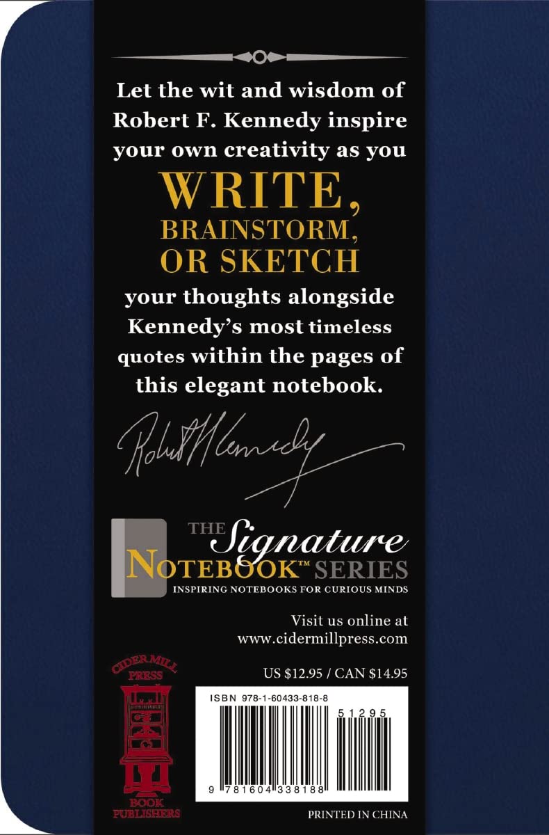 Robert F. Kennedy Signature Notebook - Premium Lined Journal for Writing, Note Taking & Inspiration | Perfect Gift for Students, Professionals & Creative Minds | Motivational Notebook for Daily Journaling, Ideas & Reflections