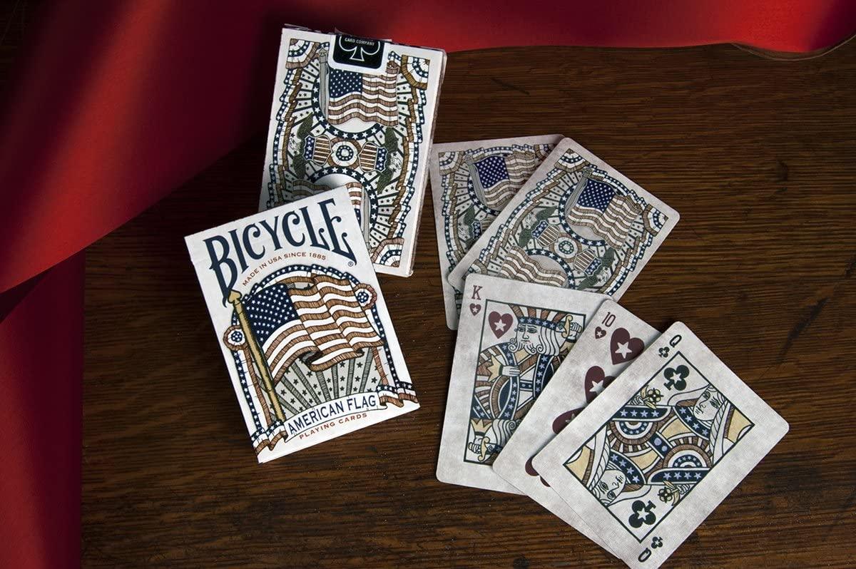 Premium Bicycle American Flag Playing Cards by USPCC - Patriotic Deck for Poker, Magic Tricks & Collectors | Perfect for 4th of July, Memorial Day & Game Nights