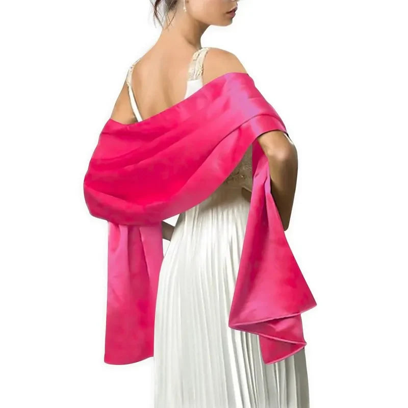 19 Colors Elegant Long Formal Wedding Shawl for Women - Soft Evening Bridal Wrap Scarf - Perfect for Weddings, Parties & Special Occasions