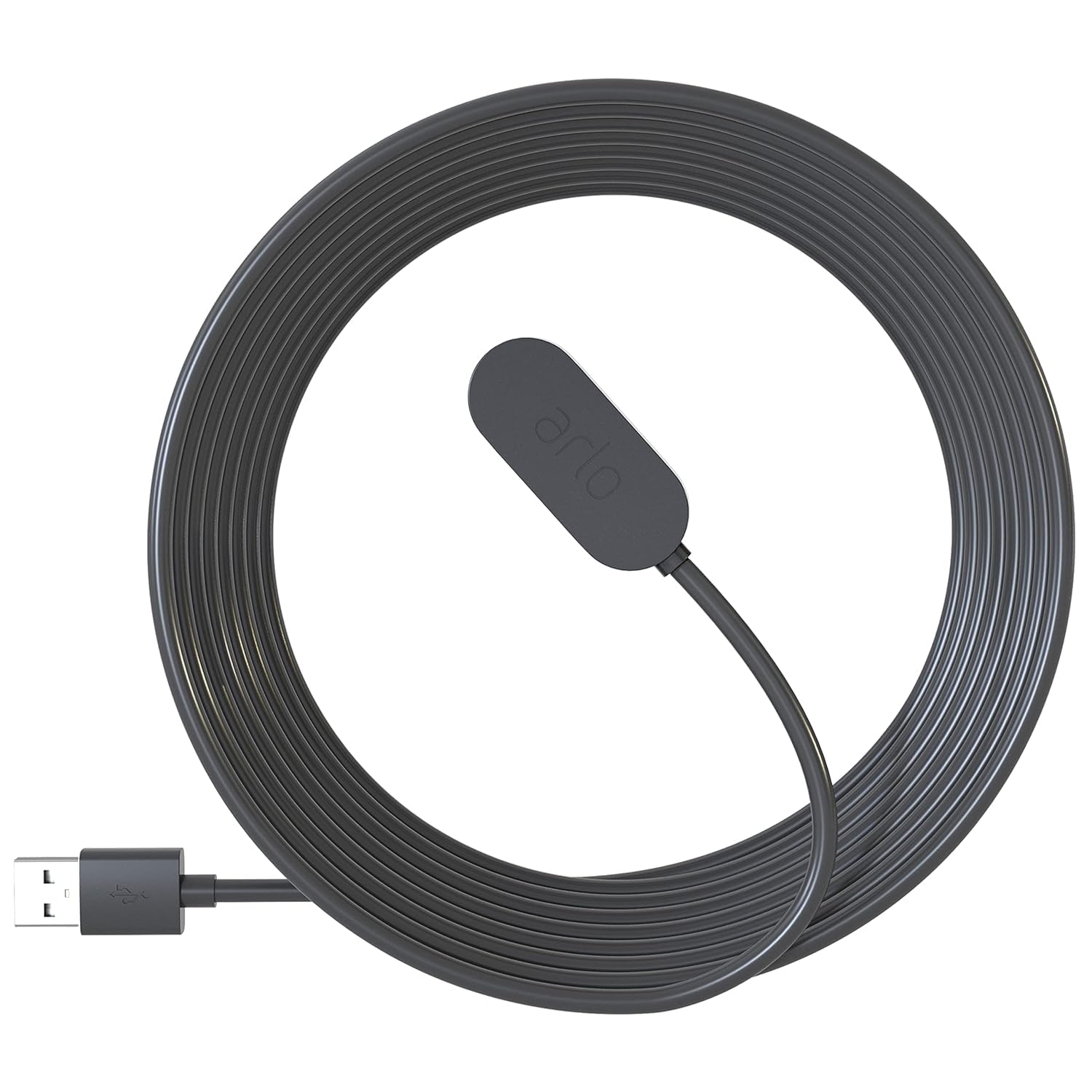 Arlo Indoor Magnetic Charging Cable 8ft - Certified Accessory for Arlo Pro 5S 2K, Pro 4, Pro 3, Pro 4 XL, Ultra 2, Ultra, Ultra 2 XL, Go 2 & Floodlight Cameras - Fast Charging & Secure Connection (Black, VMA5001C) - Perfect for Home Security Camera Setup & Continuous Power Supply