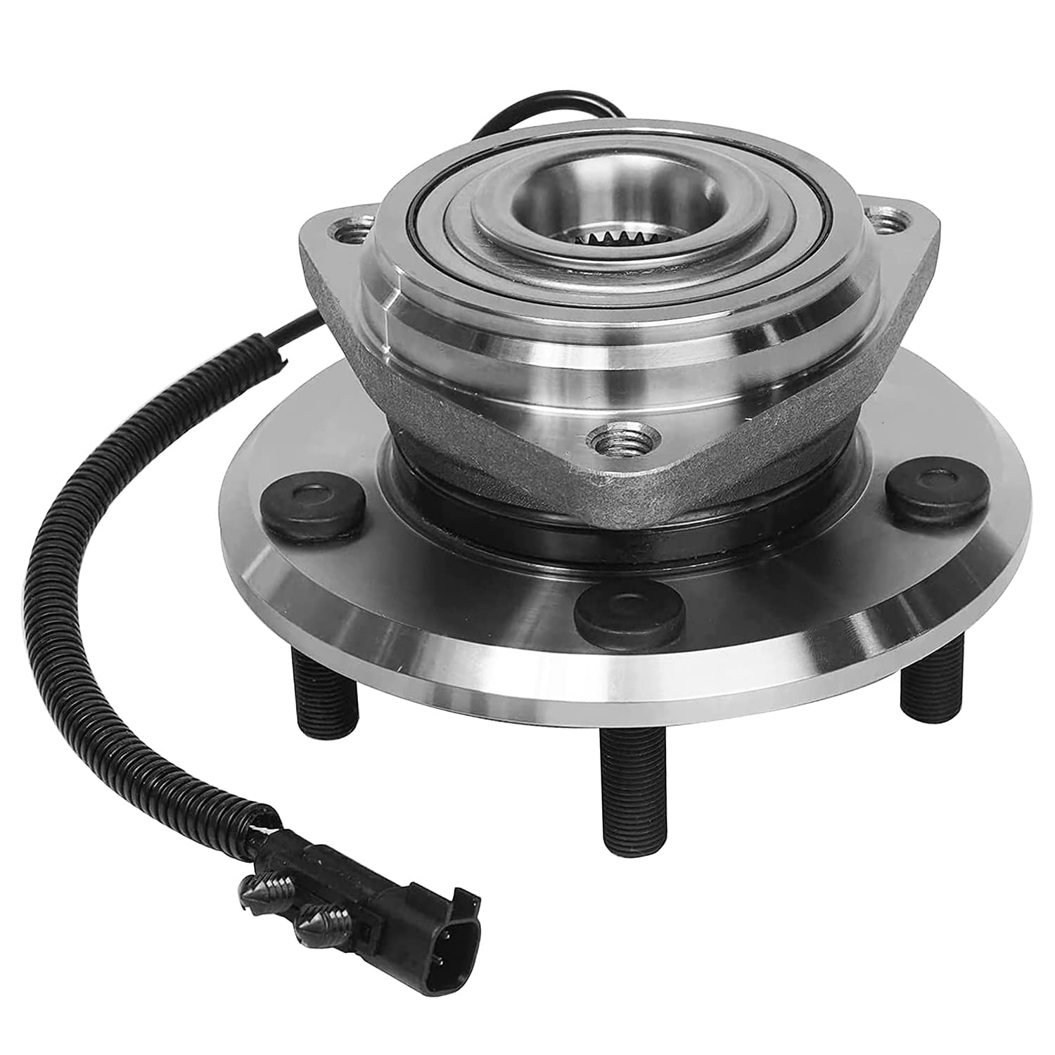 Detroit Axle - Front CV Axles & Wheel Bearing Hubs Replacement Kit for 2007-2010 Jeep Wrangler JK (2 CV Axles + 2 Wheel Hubs) - Compatible with 2008 2009 Models [4-Wheel ABS] - Off-Road & Daily Driving Upgrade