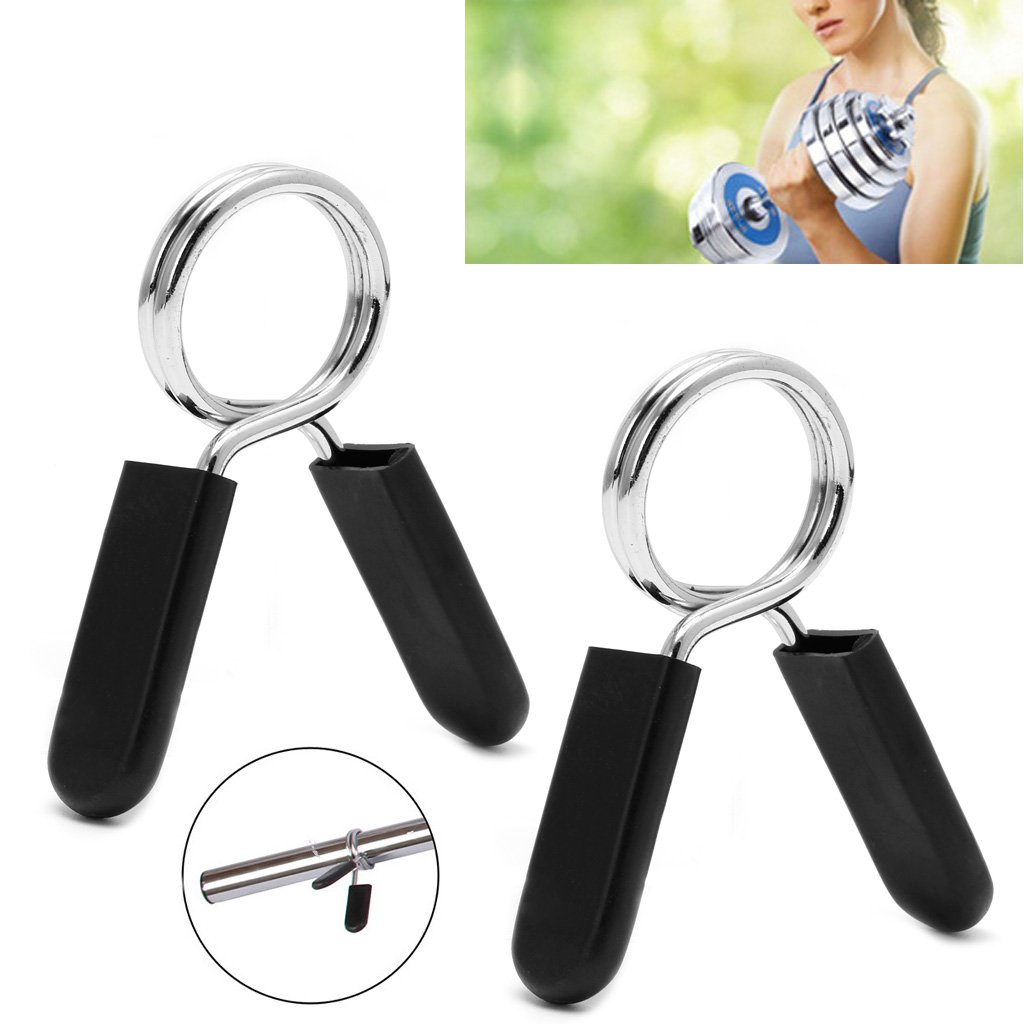 2Pcs 30mm Barbell Clamps - Gym Weight Lifting Bar Lock for Dumbbells & Home Workouts