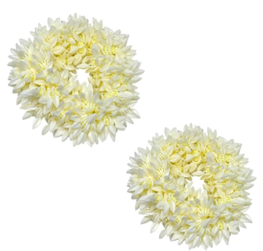 Artificial Gajra Hair Bun Flower - Elegant Bridal Hair Accessory for Weddings, Parties & Festivals - 1 Piece
