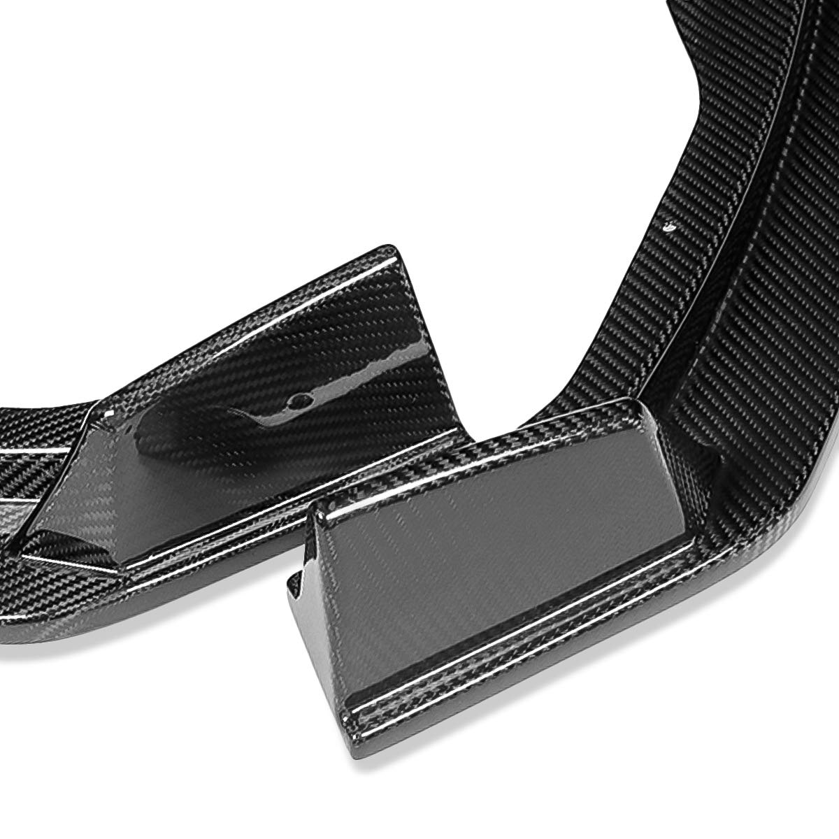 Auto Dynasty 3Pcs Real Carbon Fiber Front Bumper Lip Spoiler Wing Body Kit for 2014-2017 Honda Fit - Enhance Style & Aerodynamics for Street Racing & Car Shows