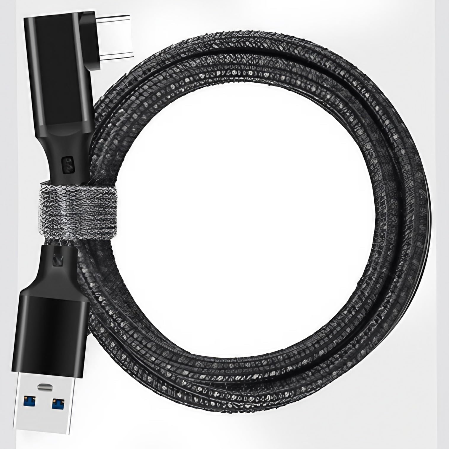 High-Speed USB C Cable 5Gbps 3ft - 90° Right Angle USB-C to USB-C Data Transfer Cord for VR, Gaming, Phones & Laptops | Fast Charging & Sync for MacBook, Samsung, PS5 & More